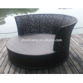 weather proof uv-resistant wicker round shape sun bed